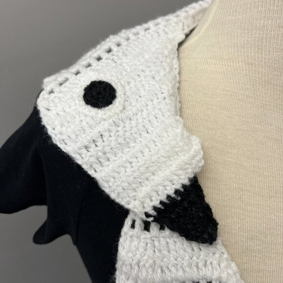 Crochet Swan Unique Quirky Black Dress Sz Small - Picture 11 of 12